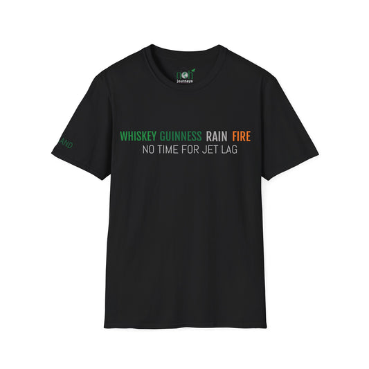 Whiskey, Guinness, Rain, Fire — Ireland Tee
